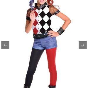 Dc Superhero girl HarleyQuinn costume girls size M